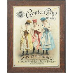 GORDON DYE HOSIERY PAPER SIGN.