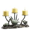 Image 1 : QUAIL FAMILY PILLAR CANDLE HOLDER