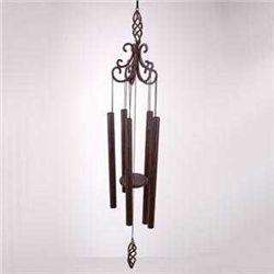 SCROLL WIND CHIME WITH SWIRL FINIAL