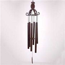 LEAF SCROLL WIND CHIME WITH PINEAPPLE