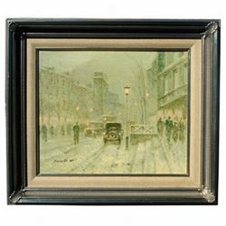 "SNOW IN THE CITY" - ORIGINAL OIL ON CANVAS