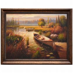  CANOE  - ORIGINAL OIL ON CANVAS