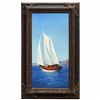 Image 1 : "SAILBOAT" - ORIGINAL OIL ON CANVAS