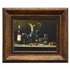Image 1 : "WINE & FRUIT" - ORIGINAL OIL ON CANVAS