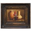 Image 1 : "POTTERY" - ORIGINAL OIL ON CANVAS