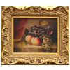 Image 1 : "PEACHES & GRAPES" - ORIGINAL OIL ON CANVAS