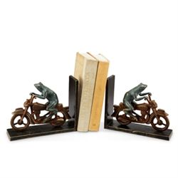 BIKE FROG BOOKENDS