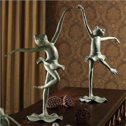 BALLET FROG FIGURINES - PAIR