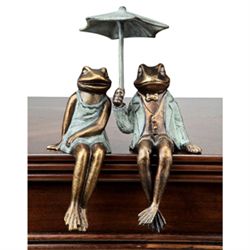 Sophisticated Frog Couple Shelf Sitters