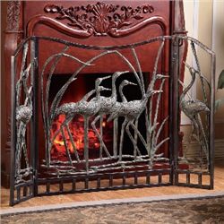 Crane Flock Fireplace Screen