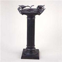 ROMAN BIRDBATH WITH BIRDS