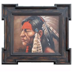 "INDIAN WARRIOR -2" - ORIGINAL OIL ON CANVAS