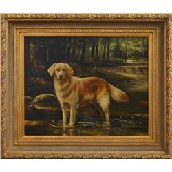 "RETRIEVER" - ORIGINAL OIL ON CANVAS