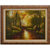 Image 1 : "FORREST STREAM" - ORIGINAL OIL ON CANVAS