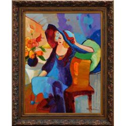 "LADY IN BLUE" - ORIGINAL OIL ON CANVAS