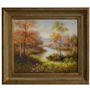 Image 1 : "PEACEFUL WATER" - ORIGINAL OIL ON CANVAS