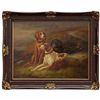 Image 1 : "HUNTING DOGS" - ORIGINAL OIL ON CANVAS