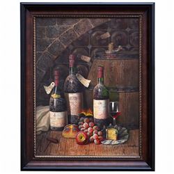 "WINE & CHEESE" - ORIGINAL OIL ON CANVAS