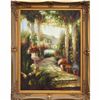 Image 1 : "GARDEN WALK" - ORIGINAL OIL ON CANVAS