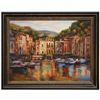 Image 1 : "MONACO HARBOR" - ORIGINAL OIL ON CANVAS
