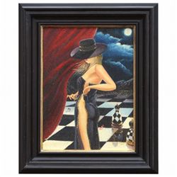 "LADY IN BLACK" - ORIGINAL OIL ON CANVAS
