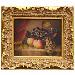 "PEACHES & GRAPES" - ORIGINAL OIL ON CANVAS