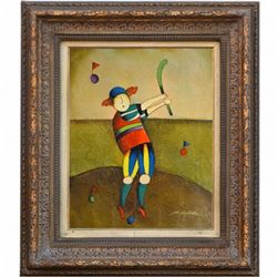 "GOLFING" - ORIGINAL OIL ON CANVAS