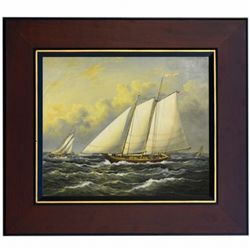 "YACHT RACE" - ORIGINAL OIL ON CANVAS