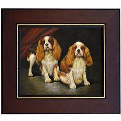 "KING CHARLES PUPS" - ORIGINAL OIL ON CANVAS