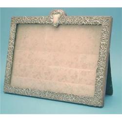 An Edwardian silver mounted rectangular easel correspondence case with glazed front, maker Willia...