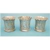 Image 1 : A set of 3 Edwardian silver vases with floral decoration, Sheffield 1902 £200-300...