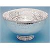 Image 1 : A modern silver rose bowl with wire work grill and beaded rim, 1986 (33ozs) £150-200...