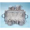 Image 1 : A late Victorian miniature silver tray, together with 10 assorted tot holders £150-200...