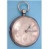 Image 1 : A late 19th century silver cased keywind pocket watch with foliate engraved dial and subsidiary s...