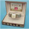 Image 1 : A gentlemans gold plated Elgin wrist watch with expandable bracelet, in presentation case £70-100...