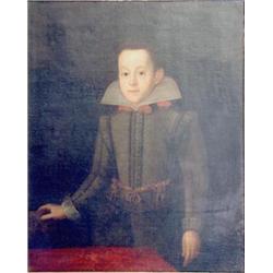17th century English school, oil on canvas, half length portrait of a young man, 30ins x 25ins. £...