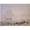 Image 1 : John Wilson Carmichael (1800-1868) watercolour, Provisioning the Fleet, signed and dated 1838, Qu...