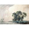 Image 1 : Percy Lancaster (1878-1951) watercolour, Riverscape with trees, signed, 9.25ins x 13.25ins £150-2...