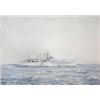 Image 1 : E.Tufnell, watercolour, 'HMS Devonshire' signed, 9.25ins x 13.75ins £100-150...