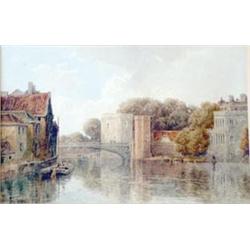Thomas Dudley (1857-1935) watercolour, Lendal Bridge, York, signed and dated 1896 , 8.5ins x 12.5...