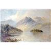 Image 1 : Frances E Jamieson (1895-1950) unframed oil on canvas, 'Ellins Isle, Loch Katrine' signed, 16ins...