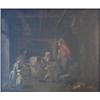 Image 1 : 17th century Dutch School, oil on canvas, interior with figures around a cradle, 20ins x 23ins. £...