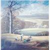 Image 1 : Rowland Hilder (1905-1993) gouache, Figures sweeping leaves in an extensive landscape, signed, 19...