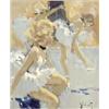 Image 1 : Pierre Grisot (1911-1995) French, oil on canvas, Young ballerinas, signed, 18ins x 15ins (see ill...