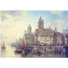 Image 1 : Ludwig Hermann, (1812-1881), German, oil on canvas, 'Cologne', signed and dated 1866, 27ins. x 38...