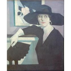 Scottish School, modern oil on canvas, portrait of a lady, 24ins. x 20ins. £250-350...