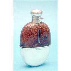 A George V silver mounted glass pocket flask £200-300...