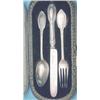 Image 1 : A Victorian 3 piece silver knife fork and spoon christening set £80-120...