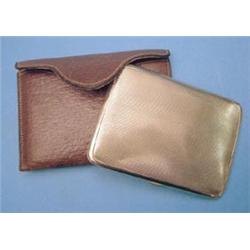 An Asprey 9ct gold engine turned cigarette case, 65grms £150-200...