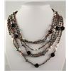 Image 1 : 6 ROW NATURAL PEARL 379.78CTW NECKLACE W/ BOTTON LOCK